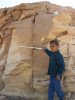 Při mapování skalních rytin z doby římské označujících místo vodního zdroje nám pomáhal i Mohammad, syn předáka místních hlídačů Ašeriho.