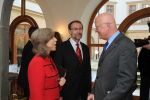 J.E. paní Amal Mostafa Mohamed Kamel Mourad, velvyslankyně EAR v ČR, prof. Václav Pačes, ředitel Akademie věd ČR a prof. Miroslav Verner 
