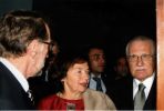 prezident ČR Václav Klaus s manželkou Livií a profesorem Miroslavem Vernerem
