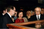 prezident ČR Václav Klaus s manželkou Livií a profesorem Miroslavem Vernerem při prohlídce výstavy Unearthing Ancient Egypt: Fifty Years of the Egyptian-Czech Collaboration in Archaeology