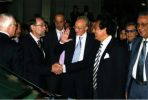prezident ČR Václav Klaus, profesor Miroslav Verner, profesor Ali Radwan a ministr kultury EAR, pan Farúk Hosni